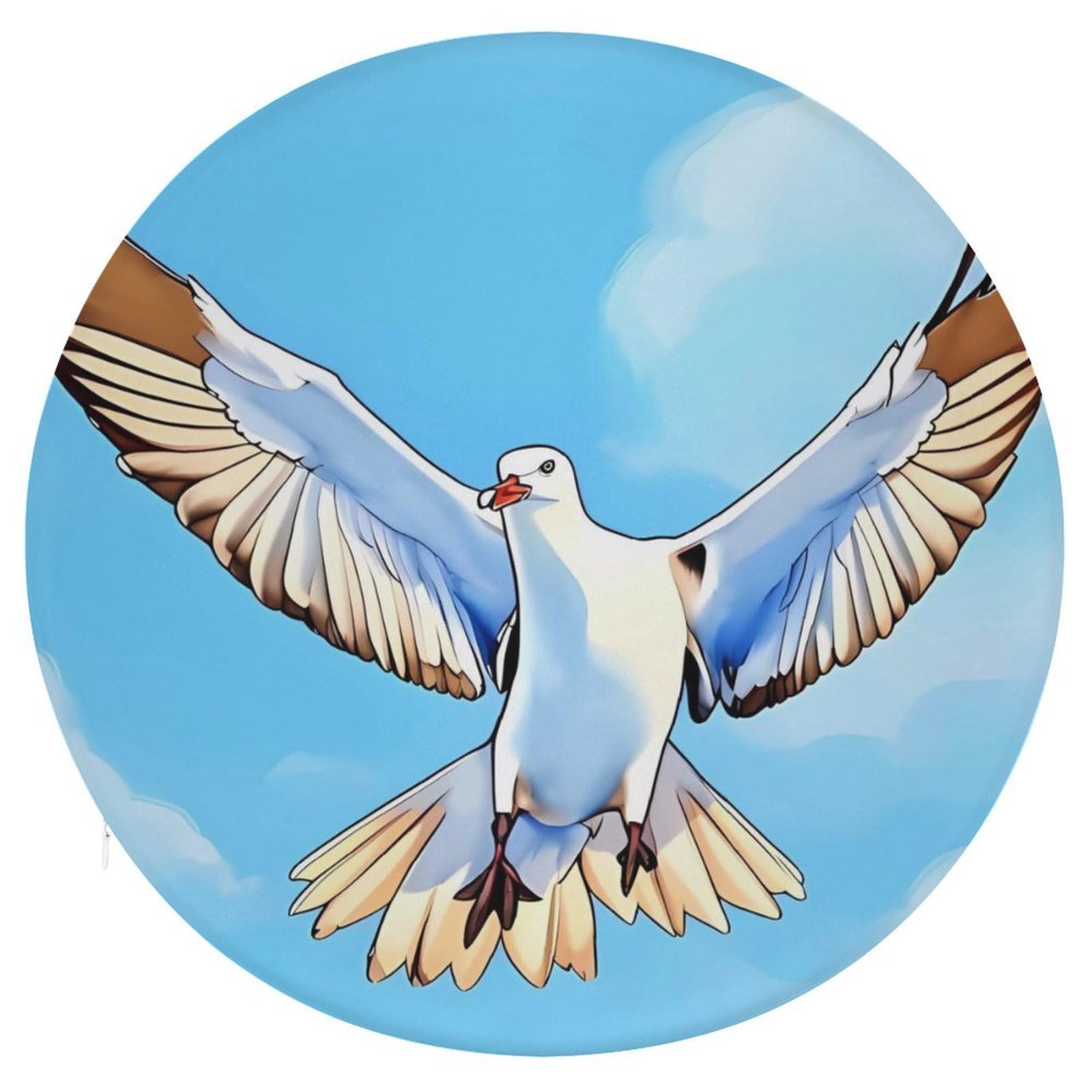 Adfgyerh Style Seagulls In Flight Cushion Memory Foam Pillow Core，Seat Cushion Detachable Design，Chair Cushions Suitable For All Seasons, And Can Be Used In Offices, Dining Rooms, Homes, And Other Settings.