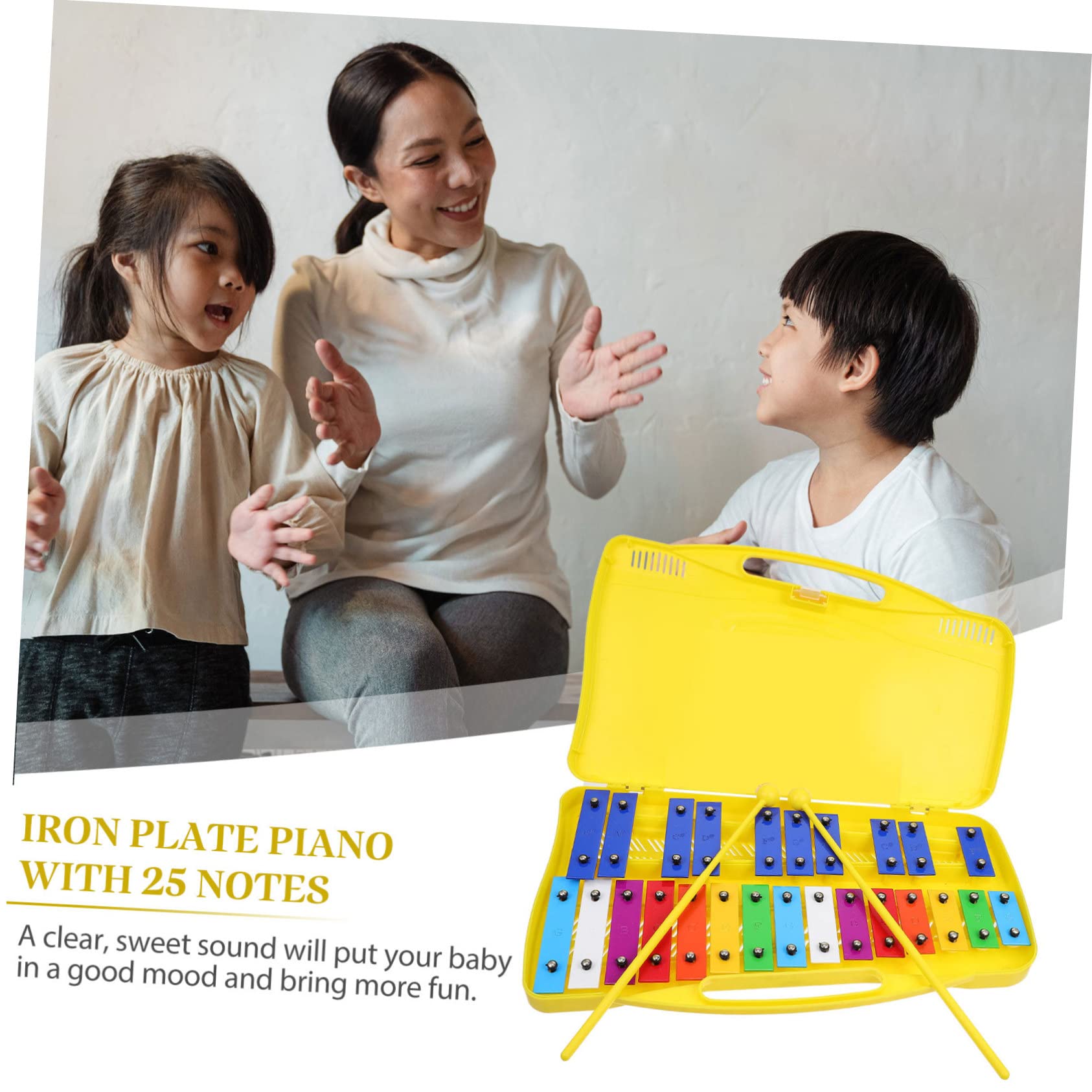 Strumento Orff Metallofono 25 Note per Ragazzo Ragazza con Piastre Colorate, Percussioni Educative e Gioco Musicale Didattico, Set per Apprendimento Musicale Infantile