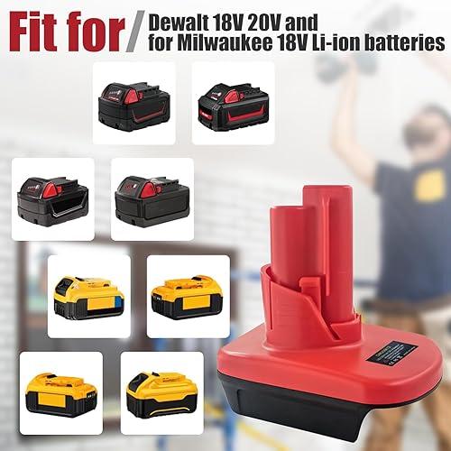 Miniatura 5 de EID Adaptador de batería M12 Uso para Milwaukee 12V, para Dewalt 20V 60V Max XR para Milwaukee 18V M18 Li-Ion Convertidor para herramientas
