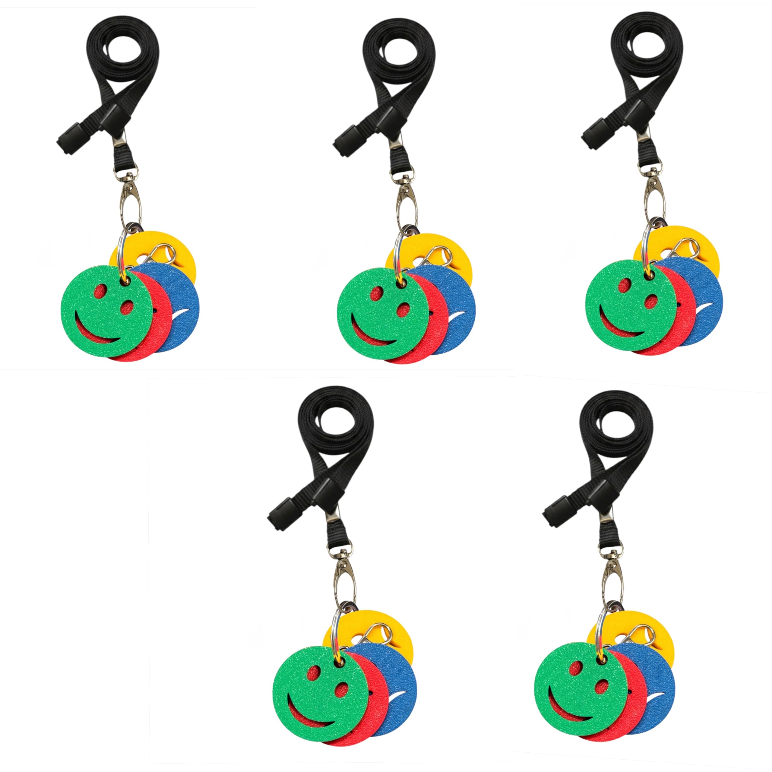 The Original Designed Zones of Regulation Lanyard โ 4 Colour Coded Mood Discs Teaching Aid | Emotional Regulation Communication & Management Tool for Kids & Adults | Bulk options for schools (5 pack)