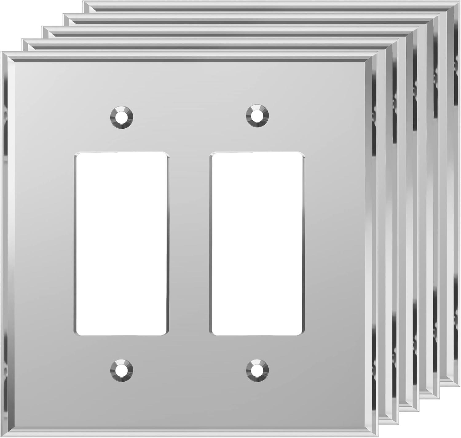 LIDER Reflective Acrylic Decorator Wall Plate, Mirrored Light Switch