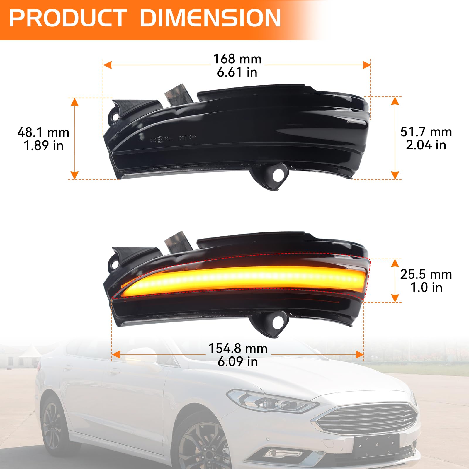 Rear LED Indicators Pack For Ford Mondeo MK4 - View #12