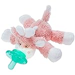 Nookums Paci-Plushies Buddies Adapts to Name Brand Pacifiers, Suitable for All Ages, Plush Toy Includes Detachable Pacifier (Gemma The Giraffe)
