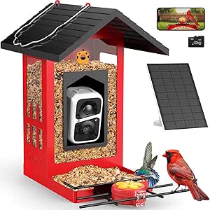 birdsnap® APS - 3.4L Metal Bird Feeder with Camera Solar Panel 64GB Card, AI Identify 10000+ Birds Camera Feeder, Live View Auto Record Bird Video, Ideal Xmas Gift for Bird Lovers asin的图片