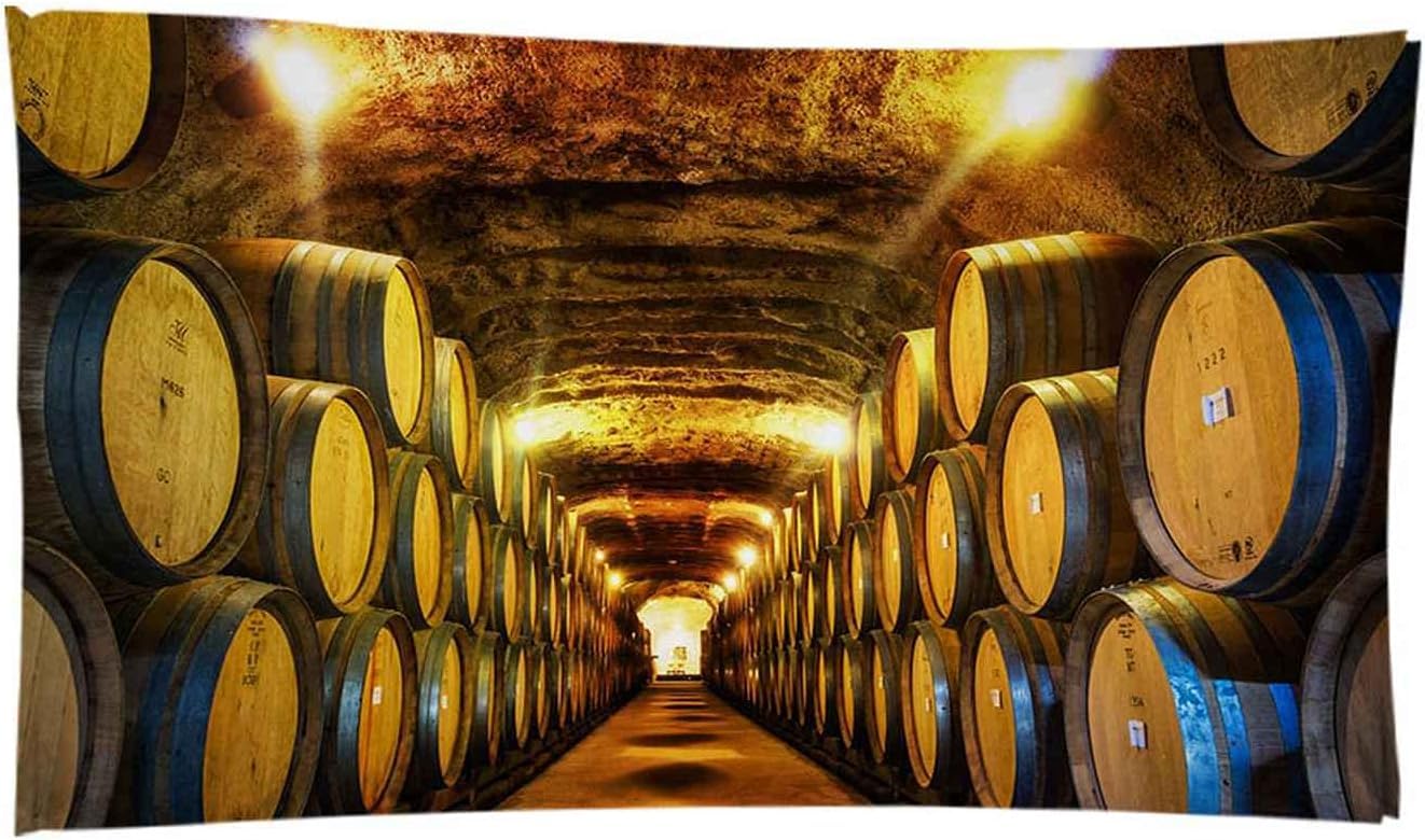 Telo Mare Microfibra Grande Cantina Sotterranea D'Epoca 200 X 200 Cm, 3D Telo Mare Leggero Antisabbia Per Donna Uomo, Asciugamano Microfibra Asciugatura Rapida Per Bagno, Spiaggia, Campeggi -4S3N/Z2O