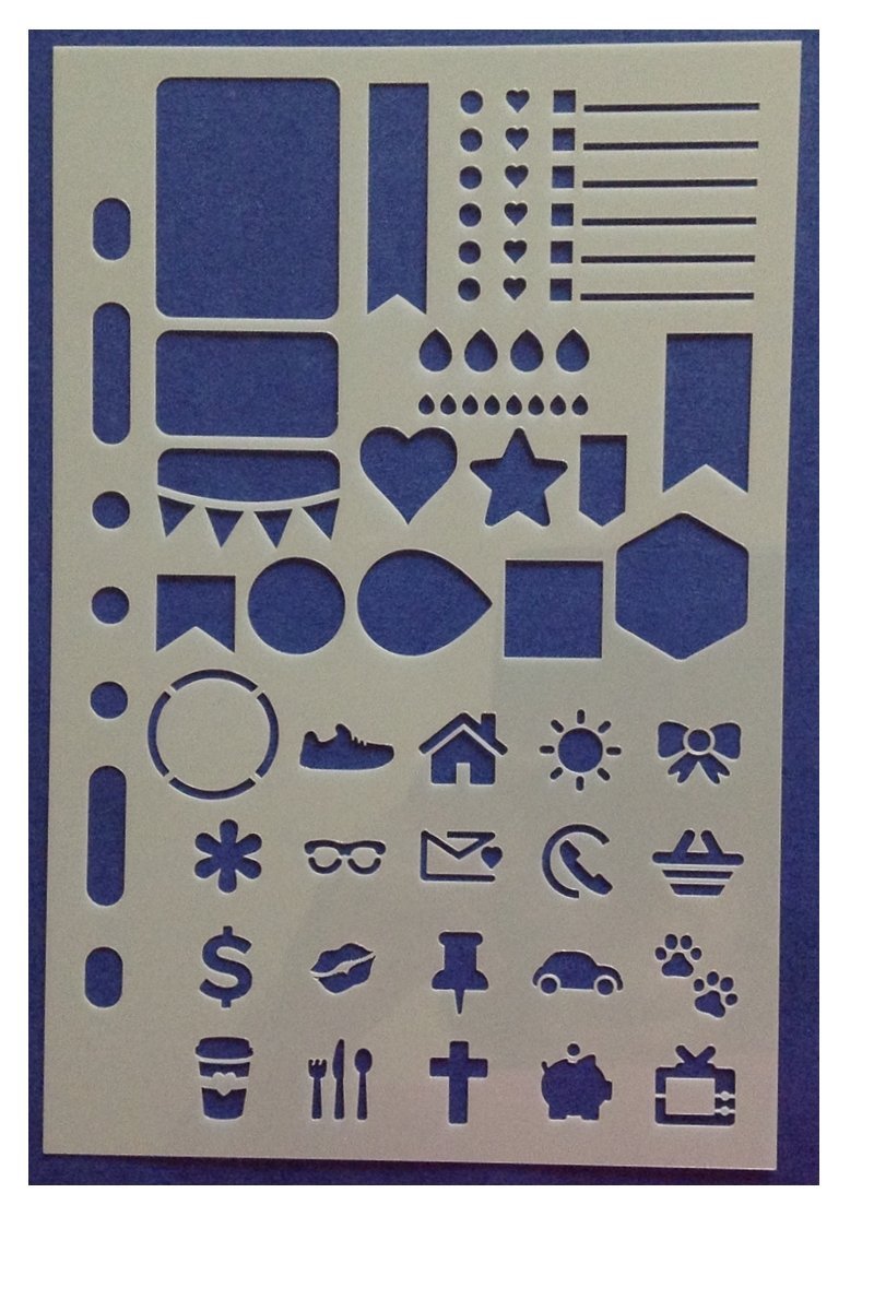 Planner Stencil Use With Life Planners, Journals, Calendars and More - 5 by 8 inches