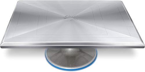 Ateco 608REVOLVING Cake Decorating soporte, 11" Ronda, apto para uso alimentario de plástico Base & parte superior, #614 - base rectangular con