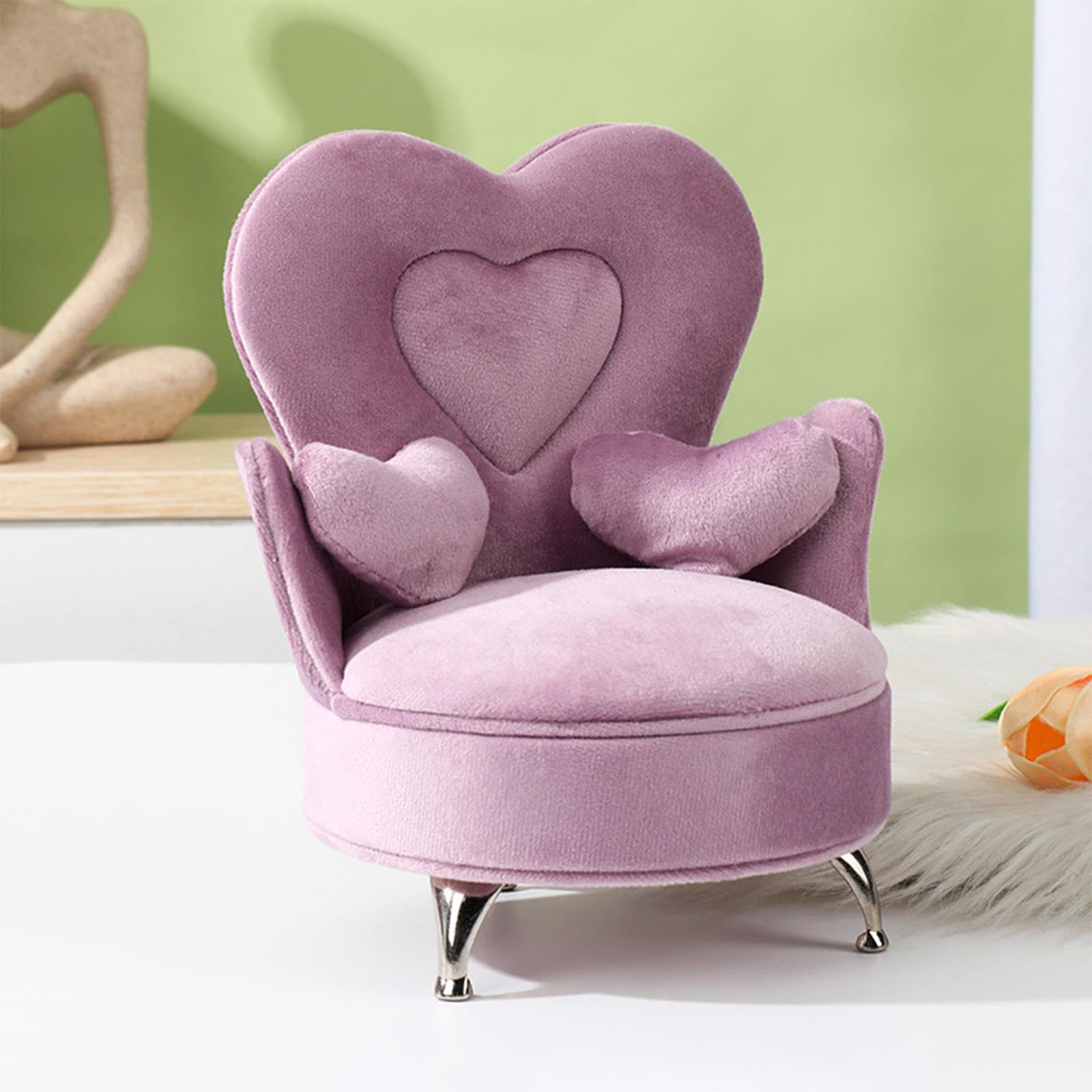 3 zestaw 1:6 sofa pudełko na biżuterię akcesoria lalki pudełko do przechowywania biżuterii okrągła sofa, meble