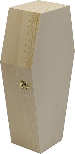 Miniatura 3 de Creative Hobbies Caja grande de ataúd de Halloween de 12 pulgadas, caja rellenable con bisagras para decoración de Halloween, recuerdo de fiesta,