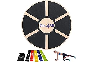 Yes4All Versatile Wooden Wobble Balance Trainer Board