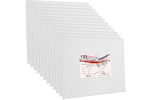 Professional-Grade 8x8 Canvas Boards for Artistic Expression (12-Pack Value)