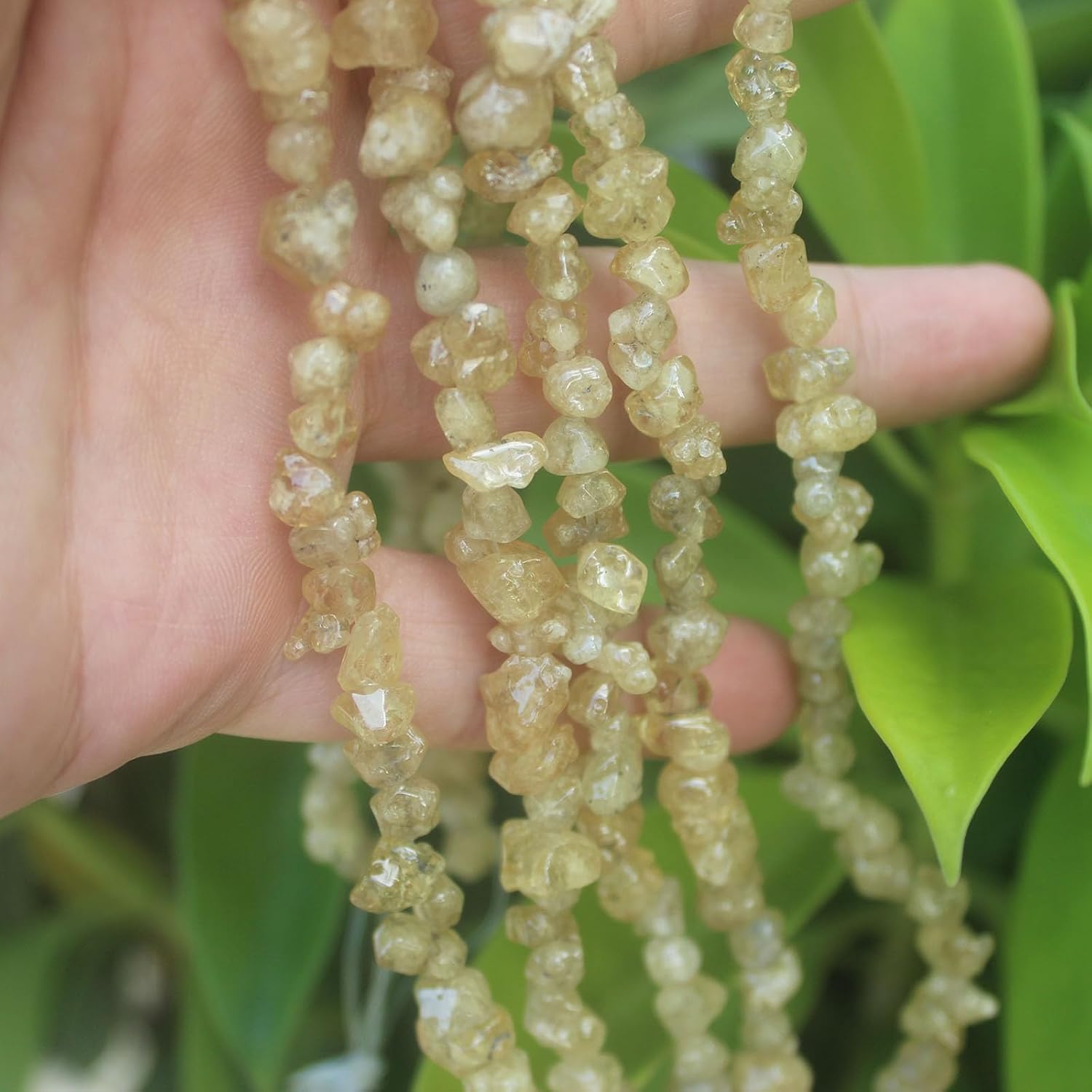 32 Inches 5-8mm Natural Citrine Ore Chip Gemstones Free Form Tumbled Semi Precious Irregular Strand Drilled Stone Beads for Jewelry Making