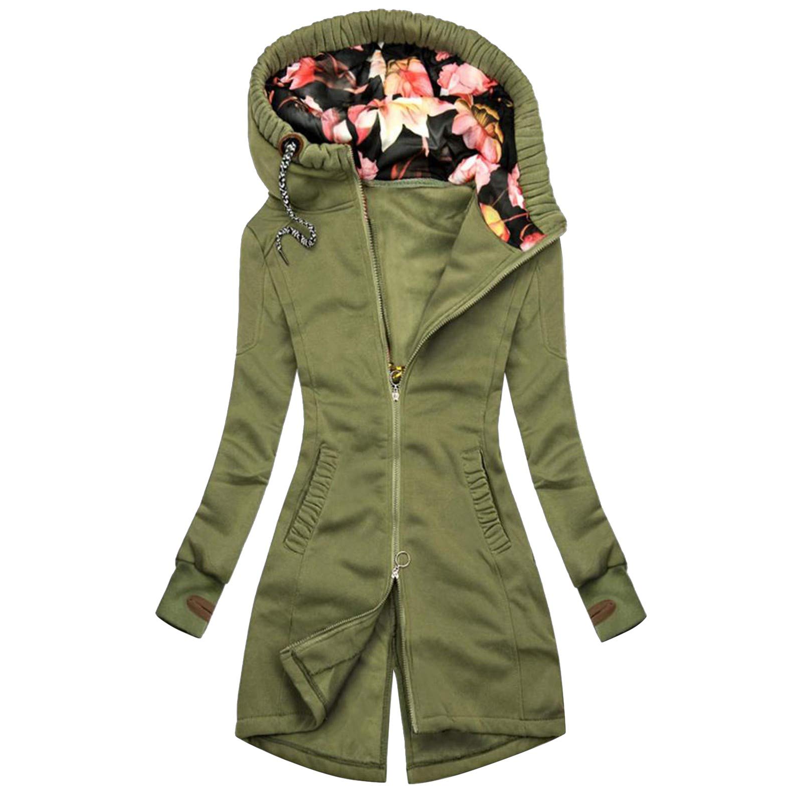 Sweat lâche pour femme avec cordon ajustable et capuche couvrante