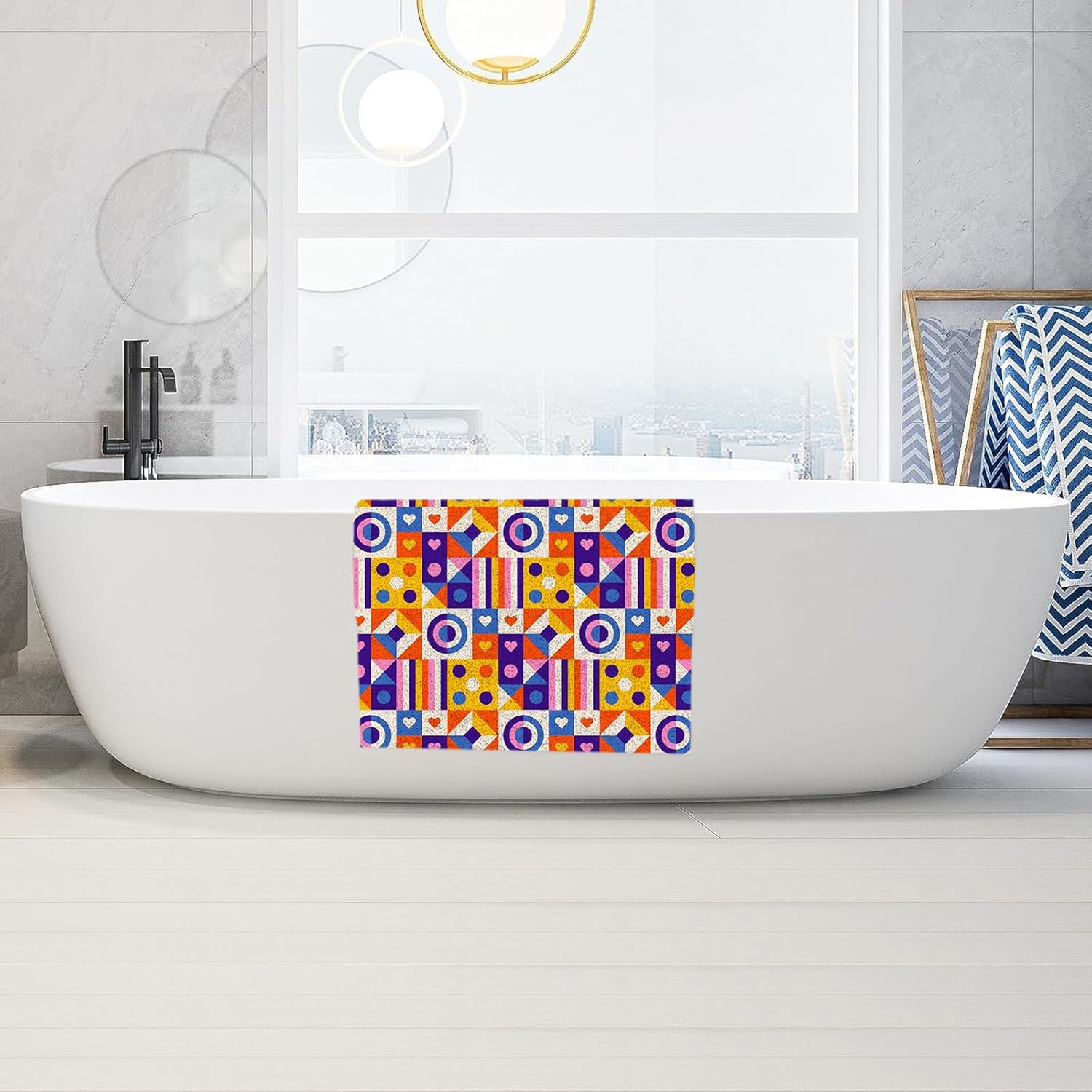 Non Slip Shower Mat, Comfortable Bath mat for Textured Surface,Quick Drying Easy Cleaning Shower Floor Mat for Wet Area, 36x36