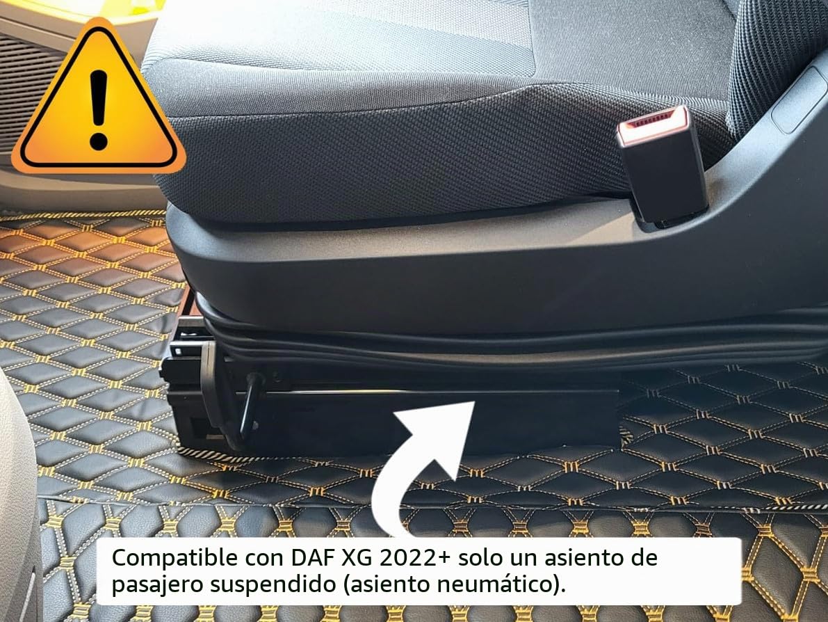 Alfombrillas para camiones aptas para DAF XG 2022 + alfombrilla para pies (tejido beige, hilos beige)