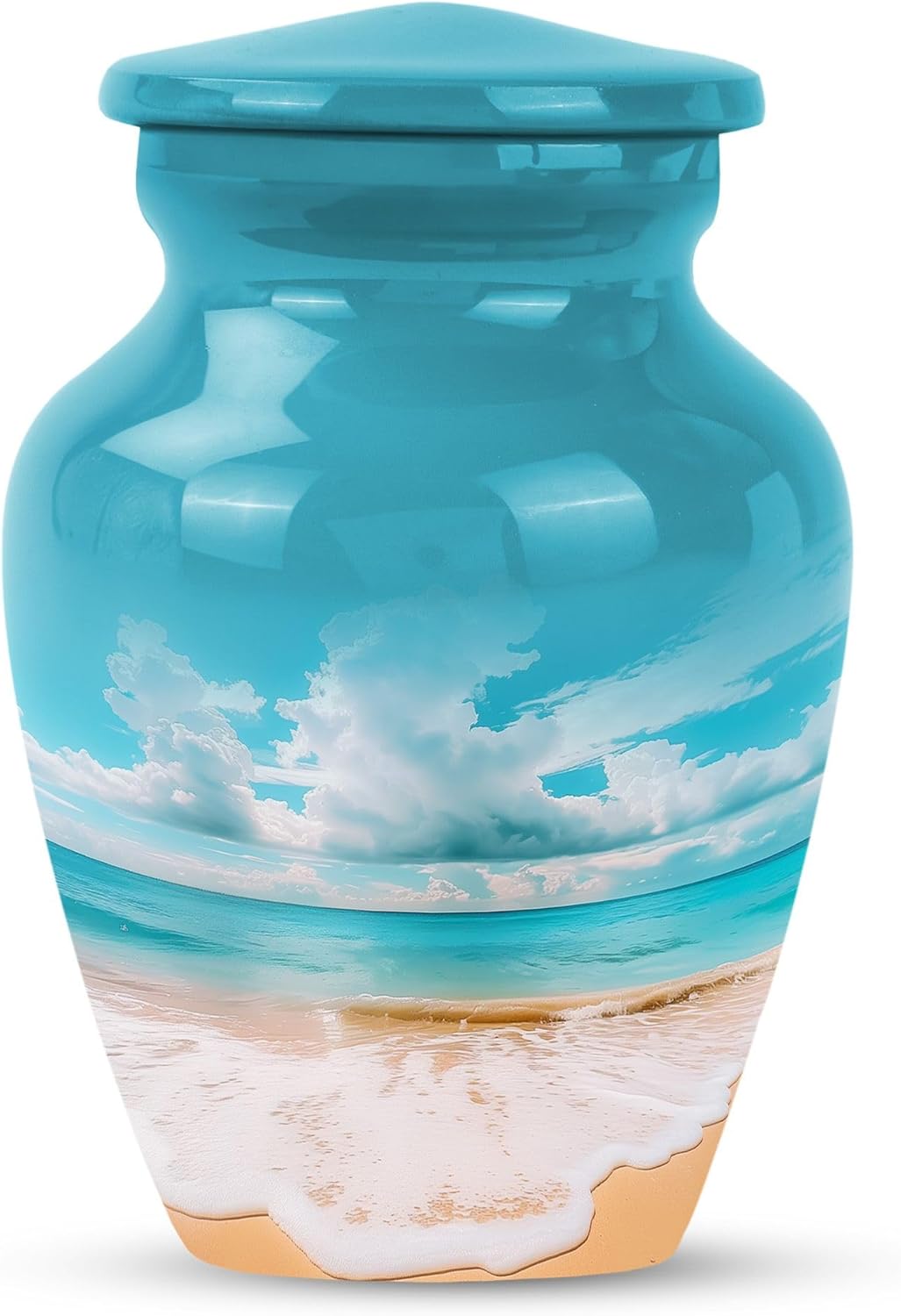 Beach Urn - Small Urn for Ashes - Cremation Urn - Funeral Cremation Urns for Ashes - Urn for Ashes for Women - Companion Urn (3 inch Pack of 4)