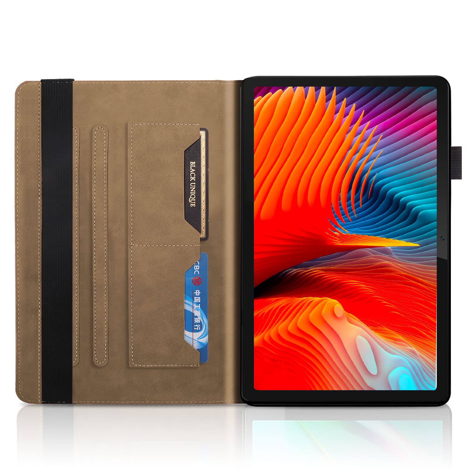 Succtopy Case Lenovo Tab M10 Plus 3rd Gen 10.6 Inch 2022,Folio Flip PU Leather Cover with Pen Holder,Protective Tablet Case with Stand Function Lenovo Tab M10 plus 10.6" 3rd Gen TB125/TB128,Brown - Image 3