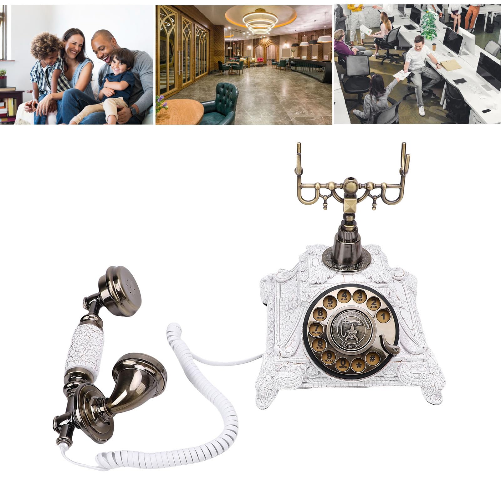 SENECESLI 32G -Kapazität Audio Gästebuch Telefon, Audio Gästebuch Telefon Customized Voice Message für Hochzeitsfeiern (White)