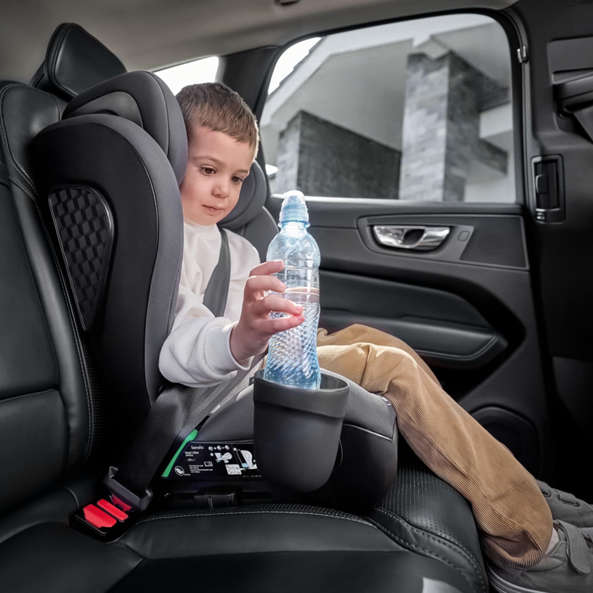 LIONELO NEAL I-SIZE Silla de Coche Para Bebés, Grupo 2 3, de 100-150 cm De 3 a 12 años aprox. Fijación ISOFIX o Cinturones Reposacabezas Ajustable Protección Lateral Reposabrazos Norma R129