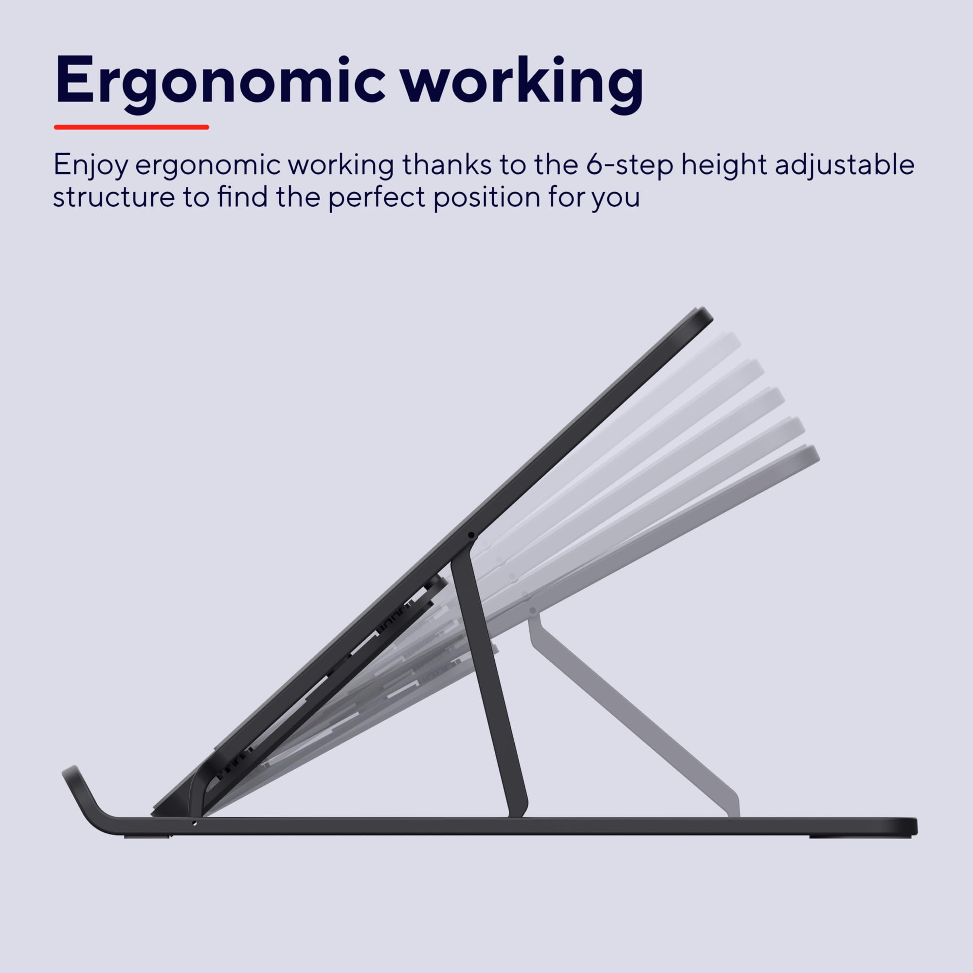 Portable Laptop Riser Aluminum Laptop Riser - Lightweight Ergonomic Portable Stable Computer Tablet Stand for 11-17 Inch Laptops