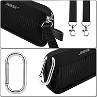 Vista 4 de co2CREA Funda de silicona suave de repuesto para altavoz portátil Bose SoundLink Flex Bluetooth (funda de silicona, funda negra)
