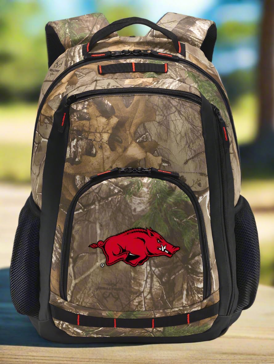 Broad Bay University of Arkansas Camo Backpack Arkansas Backpacks - Laptop Section