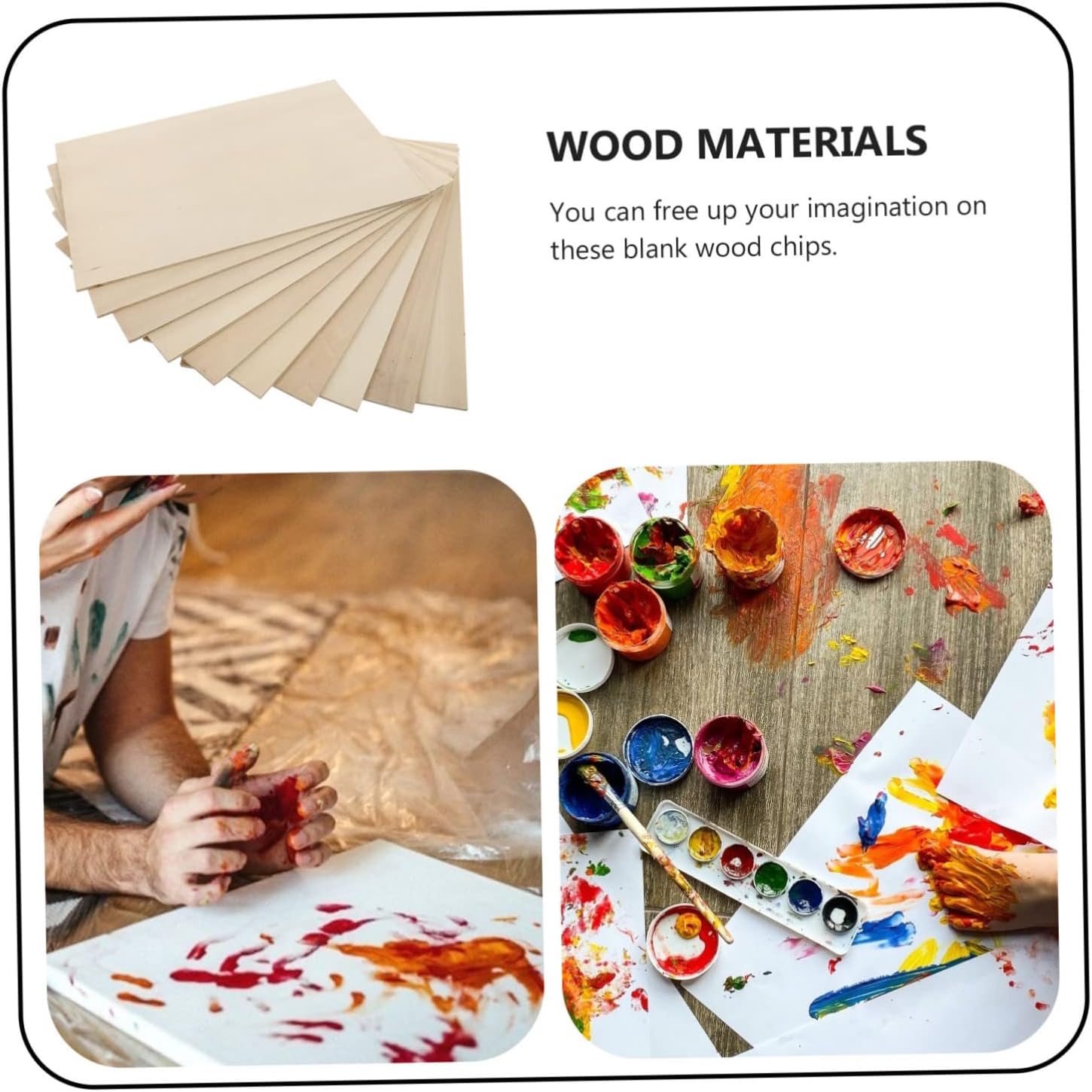 10pcs Natural Basswood Plywood Slices Smooth Smooth Surfaces Craft Blanks DIY Pyrography Cutouts