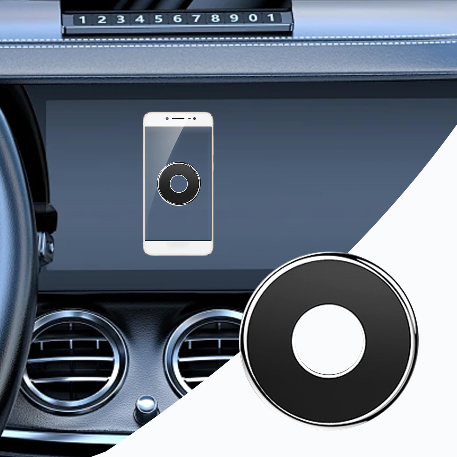 Generico Supporto per telefono magnetico per auto, Supporto per cellulare | Supporto per telefono da auto per supporto per telefono da cruscotto per bocchetta 'aria per acces