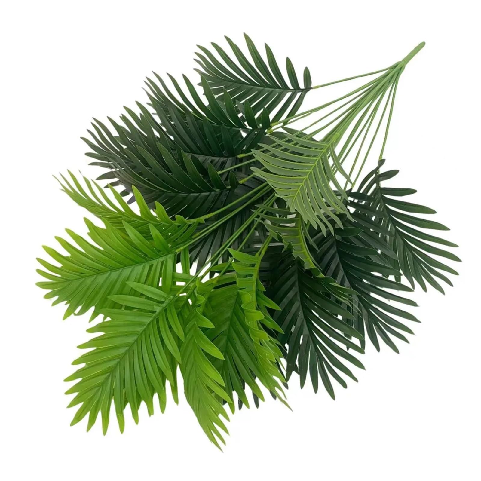 Künstliche Tannenzweige 88 cm 24 Blätter große künstliche Palme Tropische Kunstpflanze grüne Palmblatt Monstera-Zweige Hausgarten Balkon Dekoration(18 heads-80cm)