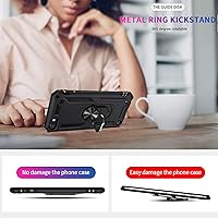 Vista 8 de ULAK Funda compatible con iPod Touch 7/6/5 con 2 protectores de pantalla HD, híbrida resistente a prueba de golpes con soporte integrado para iPod