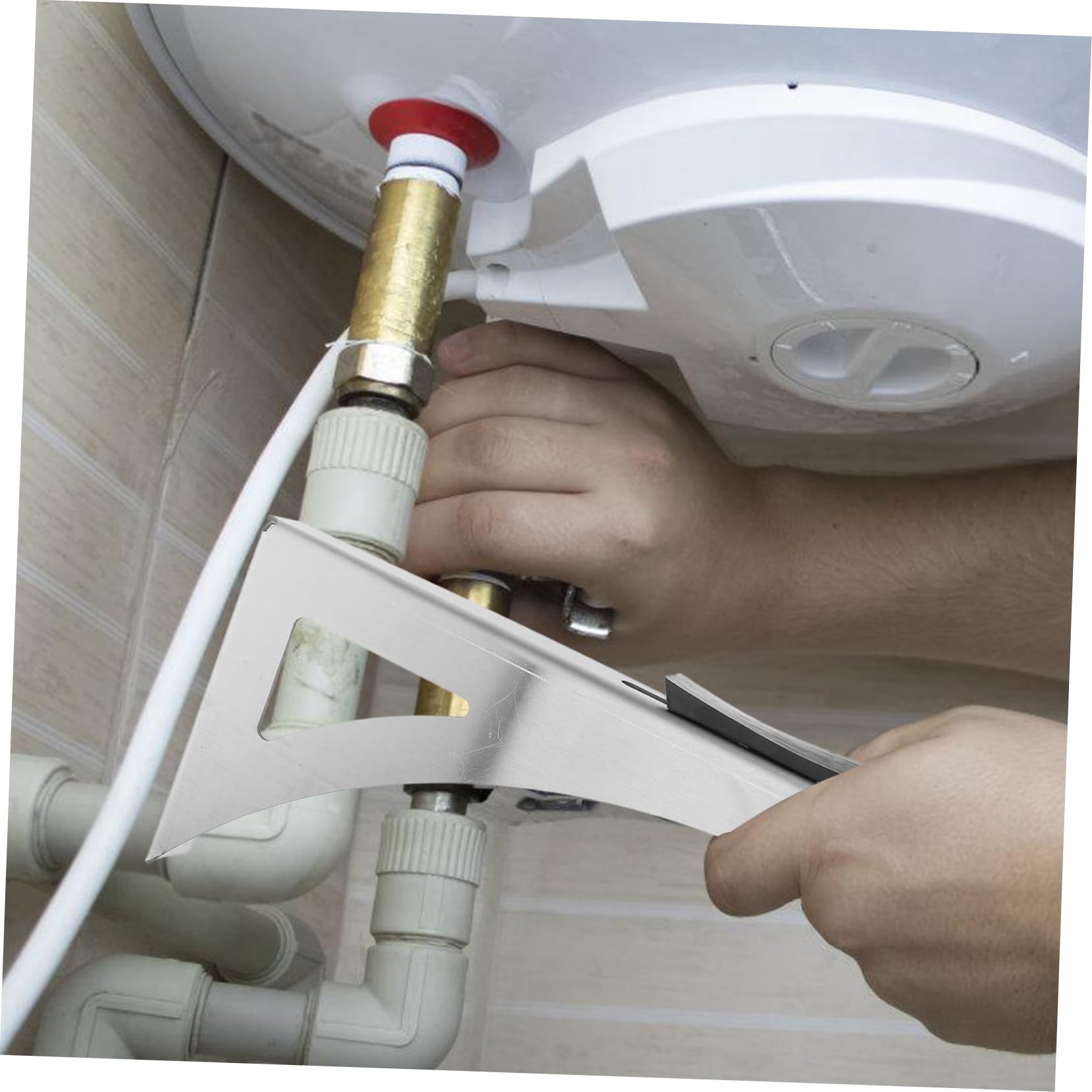 jojofuny Calentador Fácil para Agua Soporte Acero Eléctrico de Inoxidable Diseño Compacto Instalación y Adecuado para Baños Pequeños y Espacios Reducidos