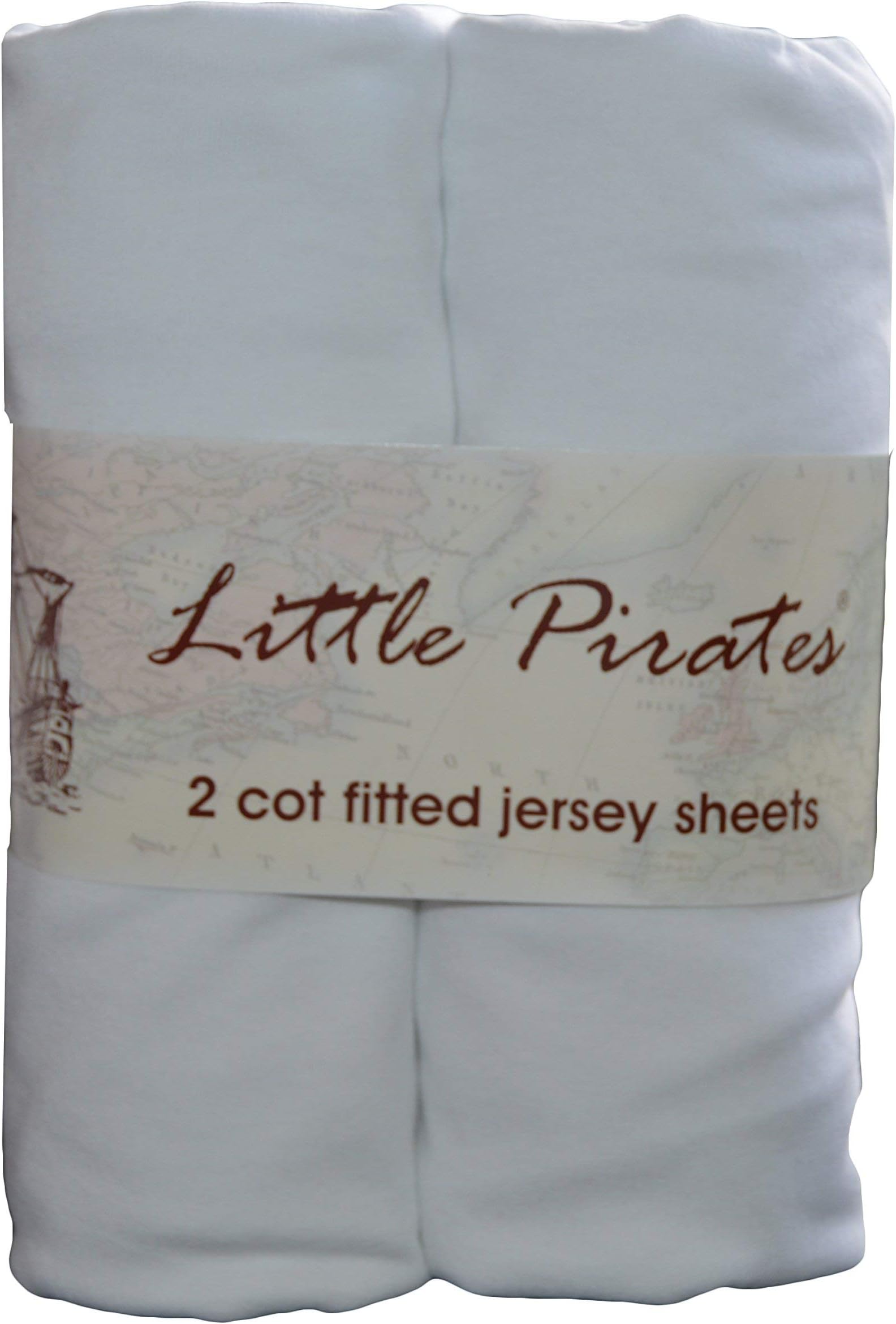 2 x Baby Cot Fitted sheet 60x120 100% Jersey Cotton - White