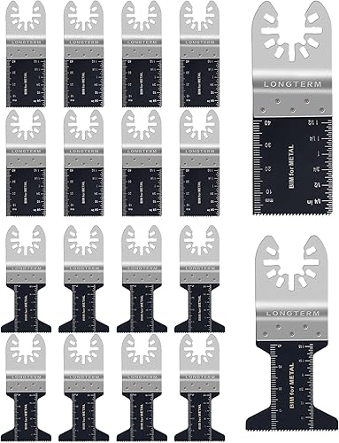 Miniatura 7 de Paquete de 10 hojas de sierra oscilantes Tianium para material duro, metal, clavos de acero inoxidable, tornillos y pernos de alta aleación