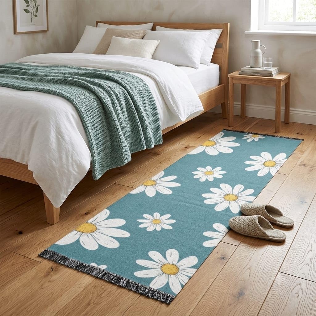 Cotton Bed Runner - 22x55 Inches, Brown -7