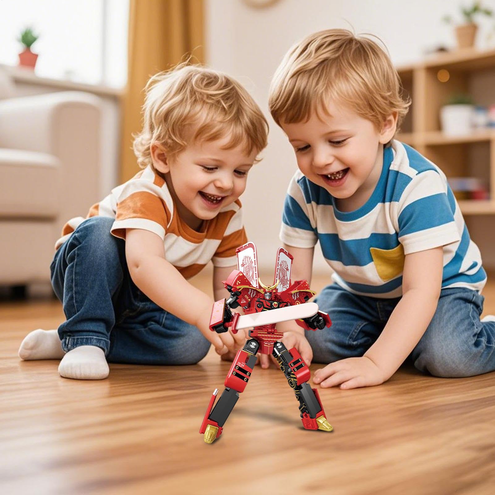 Transforming Ice Cream Robot Toy, 2in-1 DIY Creative Transformations, 19x8x2.5cm, Transform into Robot Action Figure - Image 3