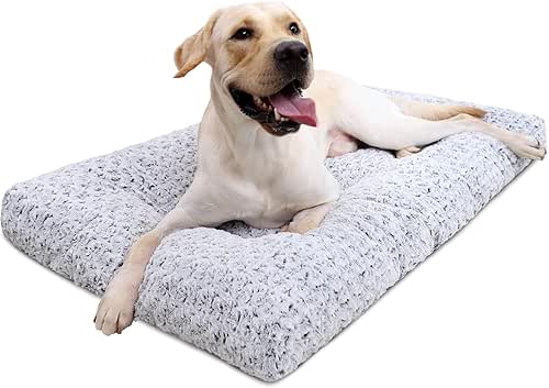 KSIIA Washable Dog Bed Deluxe Plush Dog Crate Beds Comfy