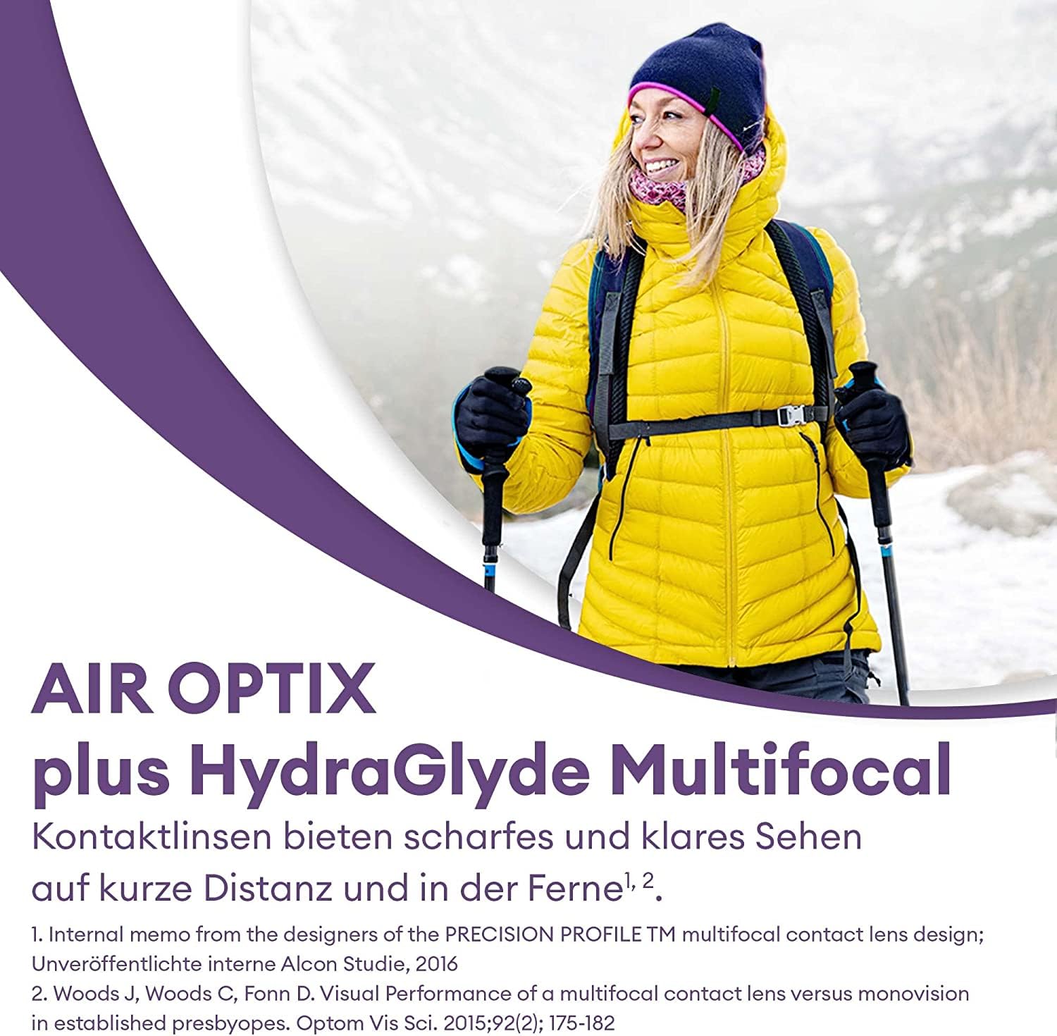 Air Optix plus HydraGlyde Multifocal Monatslinsen weich | 3 Stück | BC 8.6 mm | DIA 14.2 mm | ADD MED | -03.75 Dioptrien