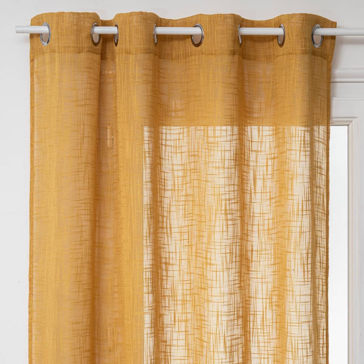 Tenda Panama ATMOSPHERA Colore Giallo Senape - 140x260 Cm - Tessuto Leggero Per Finestre E Separé