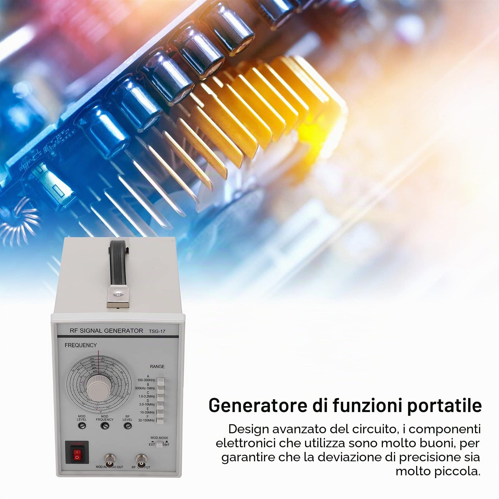 TSG-17 Generatore di Segnale 100KHz-150MHz Generatore di Funzioni Ad Alta Frequenza con Piccola Deviazione di Precisione EU 10A-18A 250V