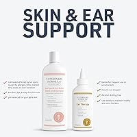 Vista 2 de Veterinary Formula Clinical Care Hot Spot & Itch Relief Champú medicado para perros y gatos (16 onzas) + terapia de oídos Veterinary Formula