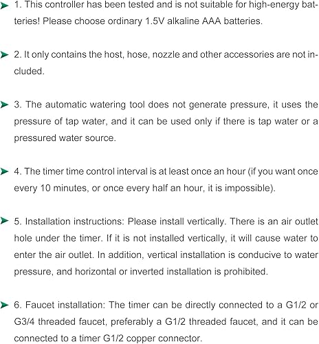 Miniatura 4 de Temporizador de riego automático, temporizador de riego de jardín, controlador inteligente de riego de flores, no requiere presión de agua, para