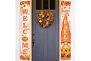Welcome Happy Fall Gnome Door Banner