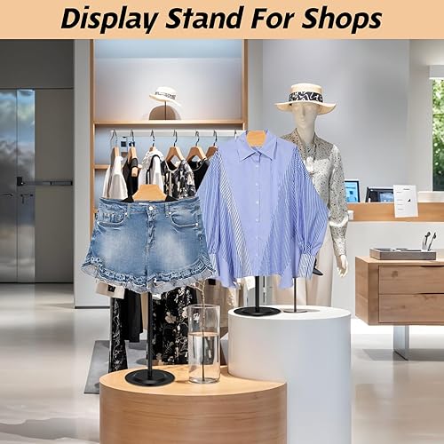 Miniatura 6 de AojSup Paquete de 2 soportes de exhibición de camisas, soporte de exhibición de camisetas para proveedores, soportes de exhibición de ropa ajustable