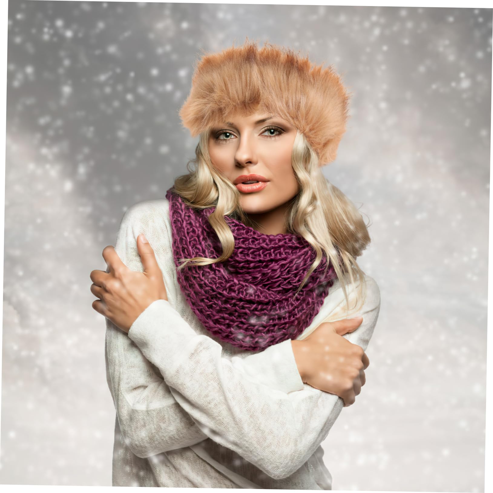 SOIMISS 5pièces Bandeau Fausse Pour Femmes Cache-oreilles Chaud Et Élégant Accessoire De Mode Hiver
