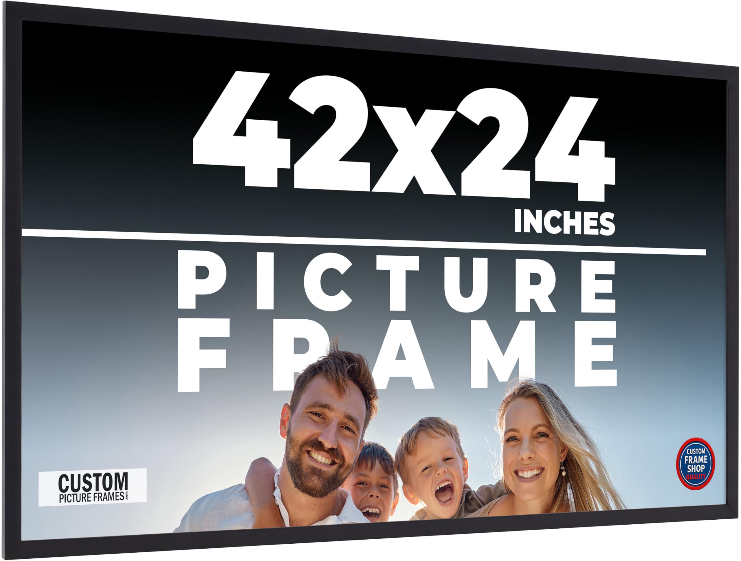 Amazon.co.jp: Noir Classique 42 x 24 ブラック写真フレーム - 木製