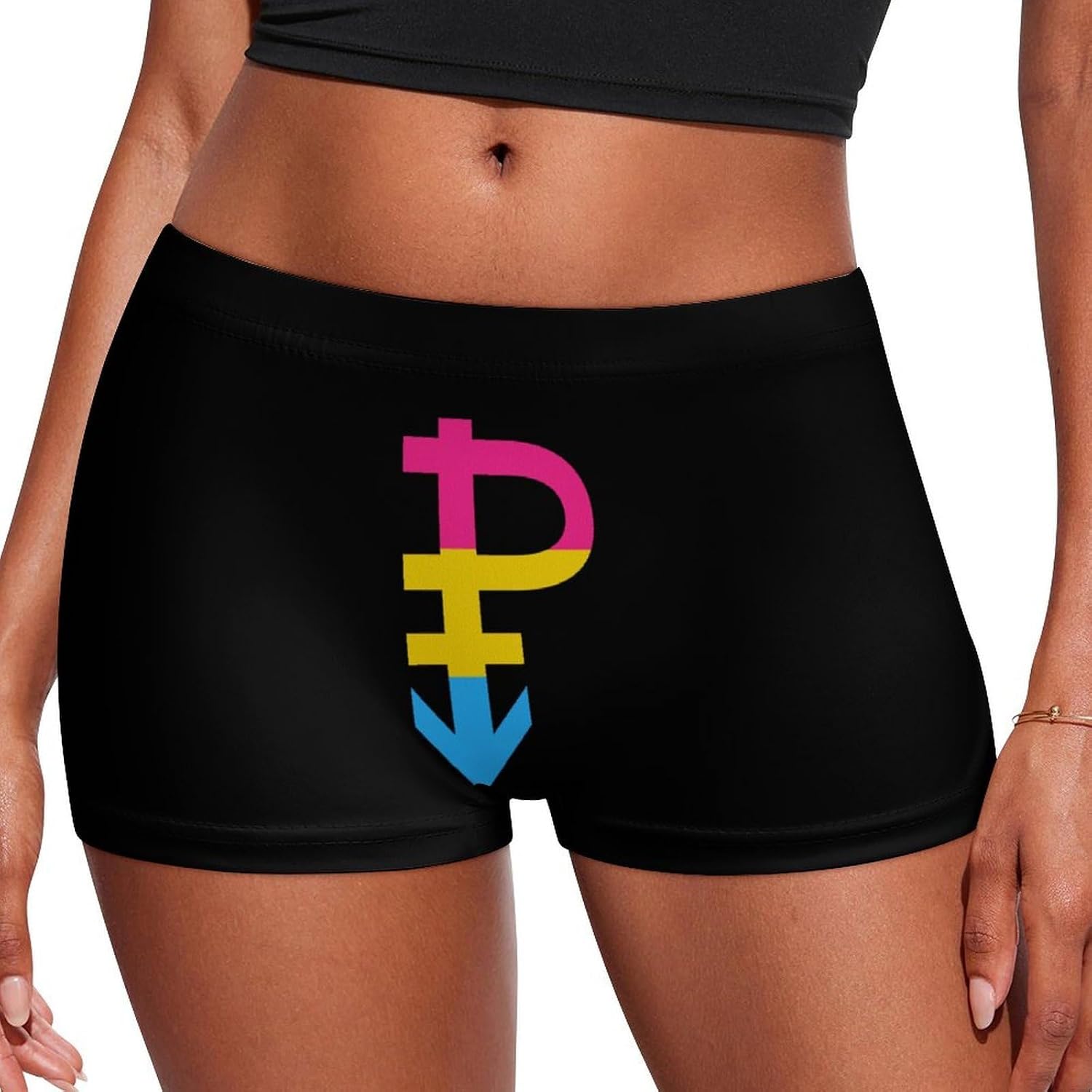 Pansexual Proud Rainbow Flag Fashion Women's Boxer Briefs Breathable Underpants Trunks Stretch Underwear