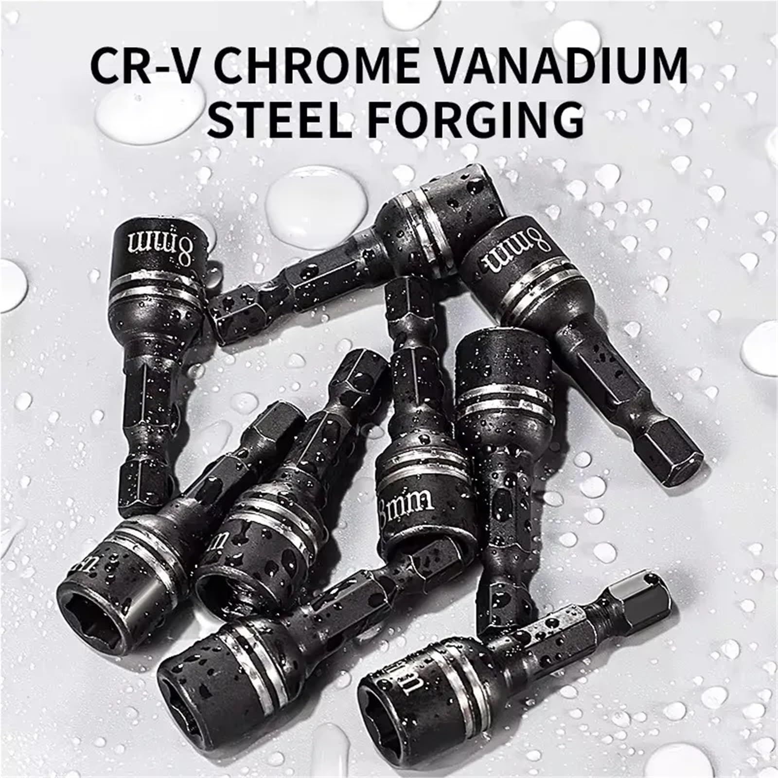 Punte Per Dadi Chiave a bussola ad impatto pneumatico profonda da 8 mm for chiave dinamometrica, strumenti di riparazione automatica, cricchetto, chiave a manicotto riduttore multifunzione in acciaio
