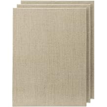 Senso Clear Primed Linen Panels - 4x6-3 Pack of Panels for Painting Oils, Acrylics, Pastels and More