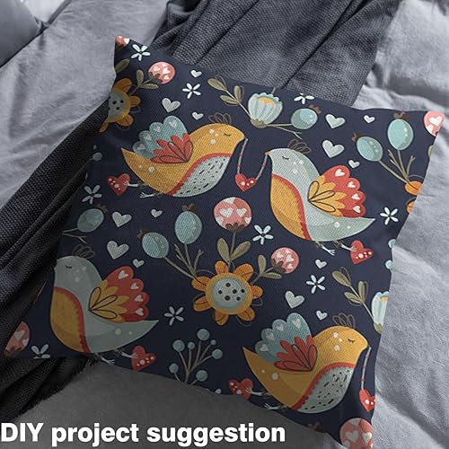 Miniatura 3 de The Yard - Tela de pato mandarín con diseño de pájaros en acuarela, tela vintage para tapicería de flores, para coser sillas, sofás, plantas