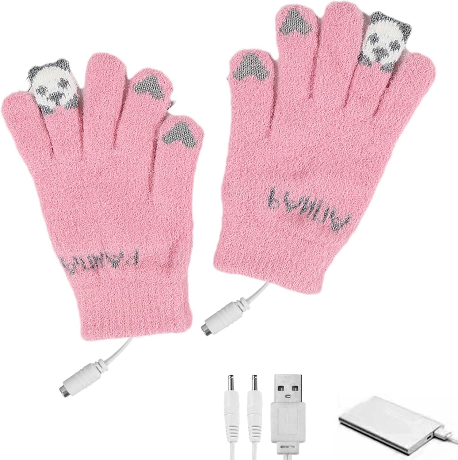 USB Heating Gloves, Full Finger Hands Warmers Electric